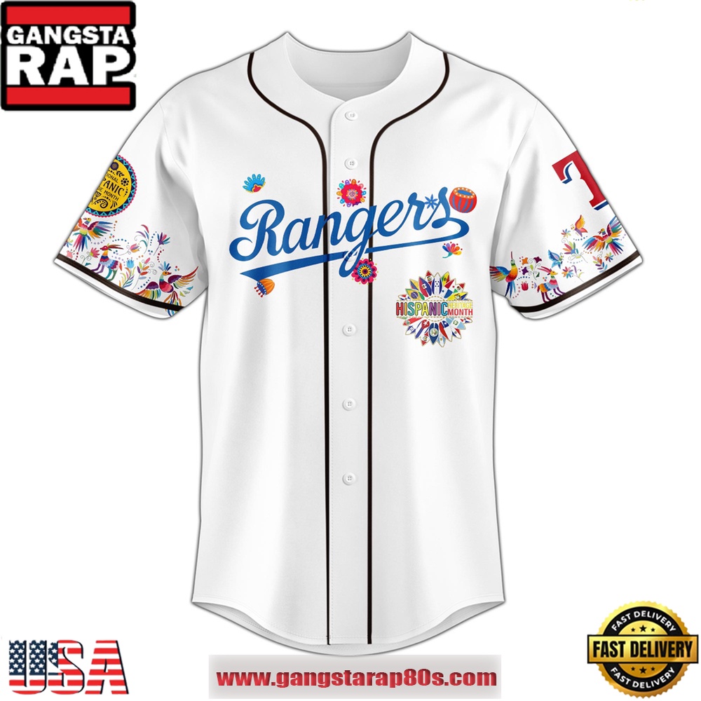MLB Texas Rangers X Hispanic Heritage Special Edition Baseball Jersey MLB Texas Rangers X Hispanic Heritage Special Edition Baseball Jersey