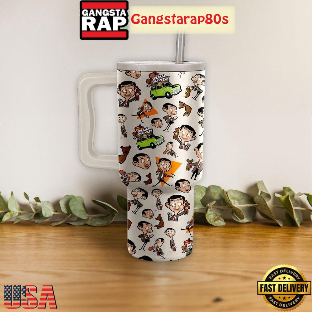 Mr Bean Teddy Bear Fan Tumbler Cup 40oz Mr Bean Teddy Bear Fan Tumbler Cup 40oz