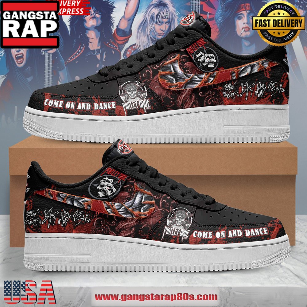 M?tley Cr?e Come On And Dance Limited Air Force 1 Sneakers Shoes M?tley Cr?e Come On And Dance Limited Air Force 1 Sneakers Shoes
