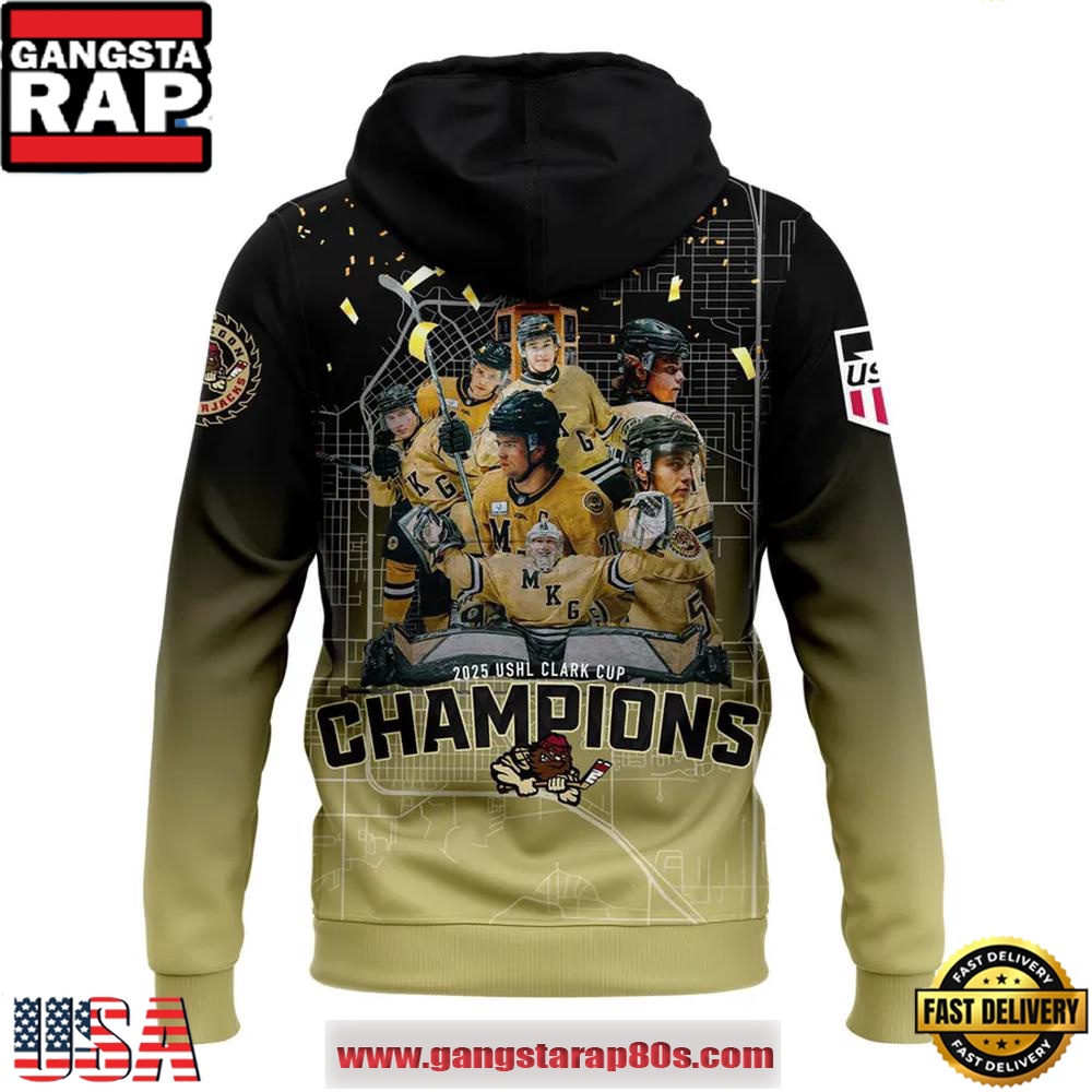 Muskegon Lumberjacks 2025 USHL Clark Cup Champions Unisex Hoodie Muskegon Lumberjacks 2025 USHL Clark Cup Champions Unisex Hoodie