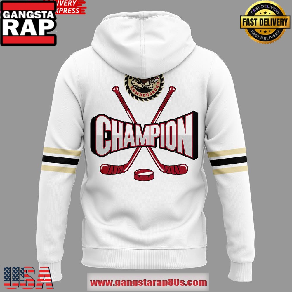 Muskegon Lumberjacks 2025 USHL Clark Cup Performance White Unisex Hoodie Muskegon Lumberjacks 2025 USHL Clark Cup Performance White Unisex Hoodie
