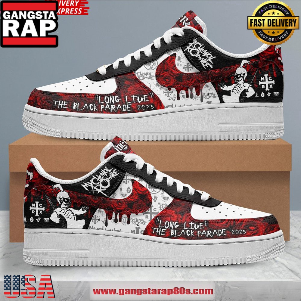 My Chemical Romance The Black Parade 2025 Air Force 1 Running Sneakers Shoes My Chemical Romance The Black Parade 2025 Air Force 1 Running Sneakers Shoes