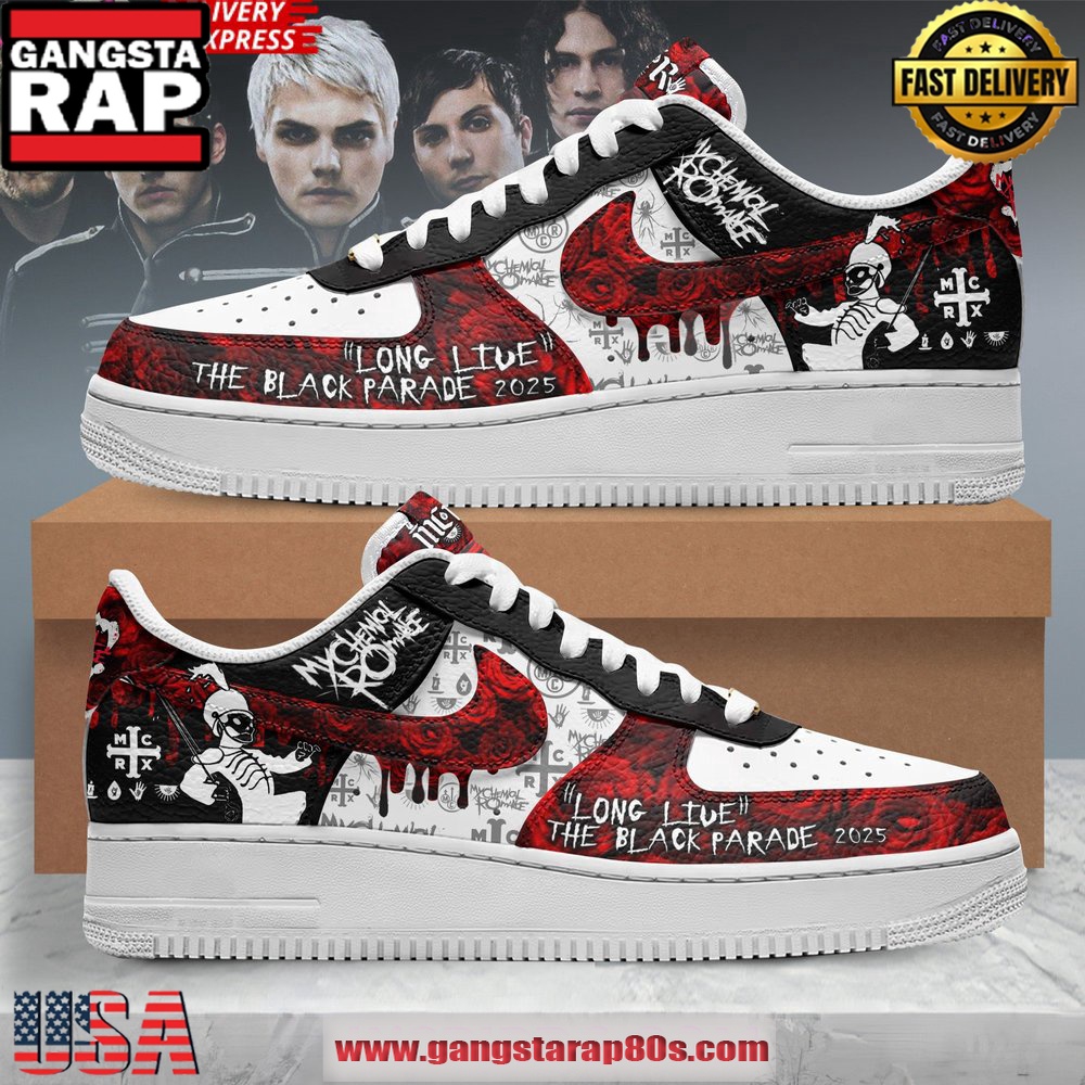 My Chemical Romance The Black Parade 2025 Air Force 1 Running Sneakers Shoes My Chemical Romance The Black Parade 2025 Air Force 1 Running Sneakers Shoes