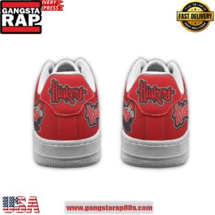 Nebraska Cornhuskers Go Big Red Nike Air Force 1 Running Sneakers Shoes