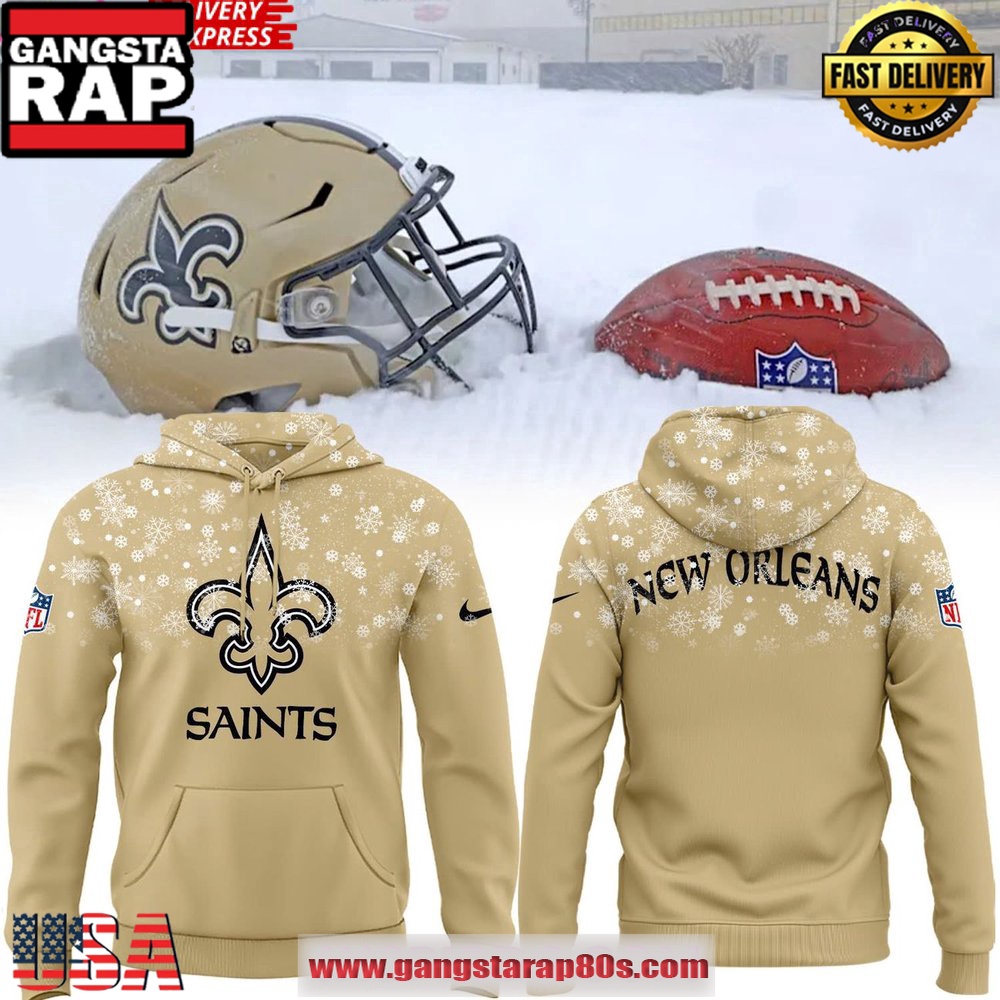 New Orleans Saints Snow 2025 Unisex Hoodie New Orleans Saints Snow 2025 Unisex Hoodie