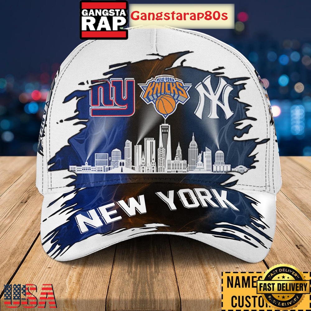 New York Giants Knicks And Yankees Classic Cap Hats New York Giants Knicks And Yankees Classic Cap Hats