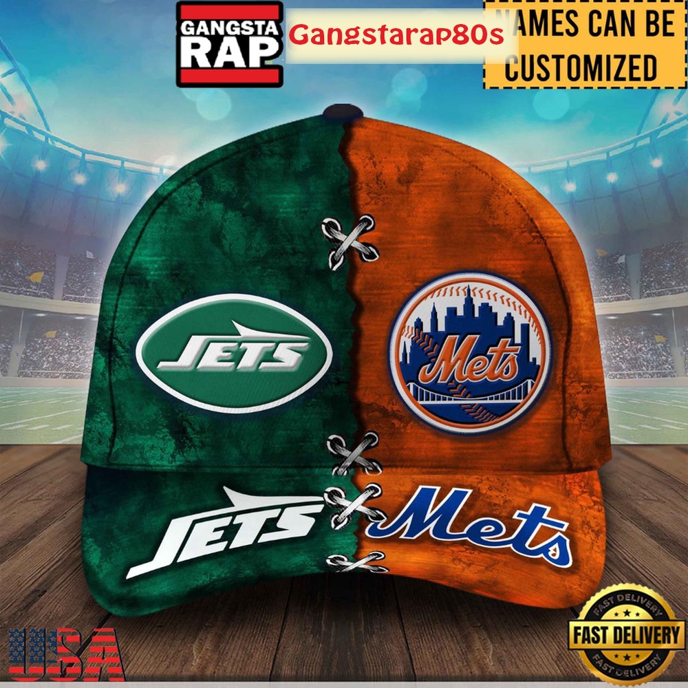 New York Jets And Mets Custom Classic Cap Hats New York Jets And Mets Custom Classic Cap Hats
