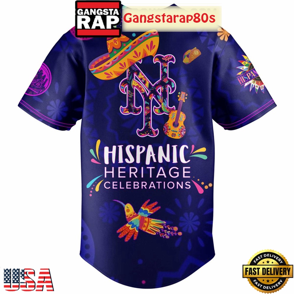 New York Mets Hispanic Heritage Celebrations 2025 Unique Design Baseball Jersey