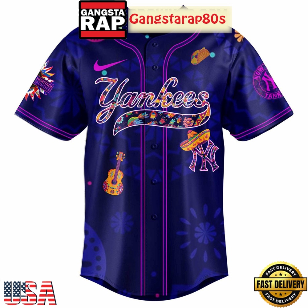 New York Yankees Hispanic Heritage Celebrations 2025 Unique Design Baseball Jersey New York Yankees Hispanic Heritage Celebrations 2025 Unique Design Baseball Jersey