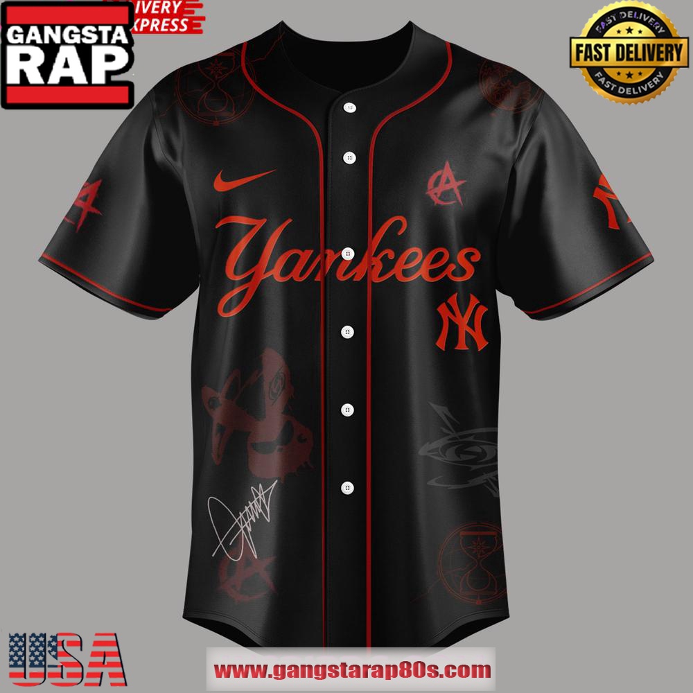 New York Yankees x Jongho BTS ATEEZ 2025 World Tour Baseball Jersey New York Yankees x Jongho BTS ATEEZ 2025 World Tour Baseball Jersey