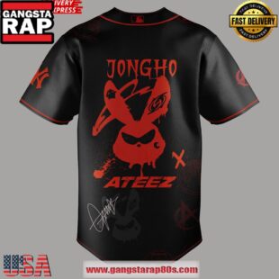 New York Yankees x Jongho BTS ATEEZ 2025 World Tour Baseball Jersey