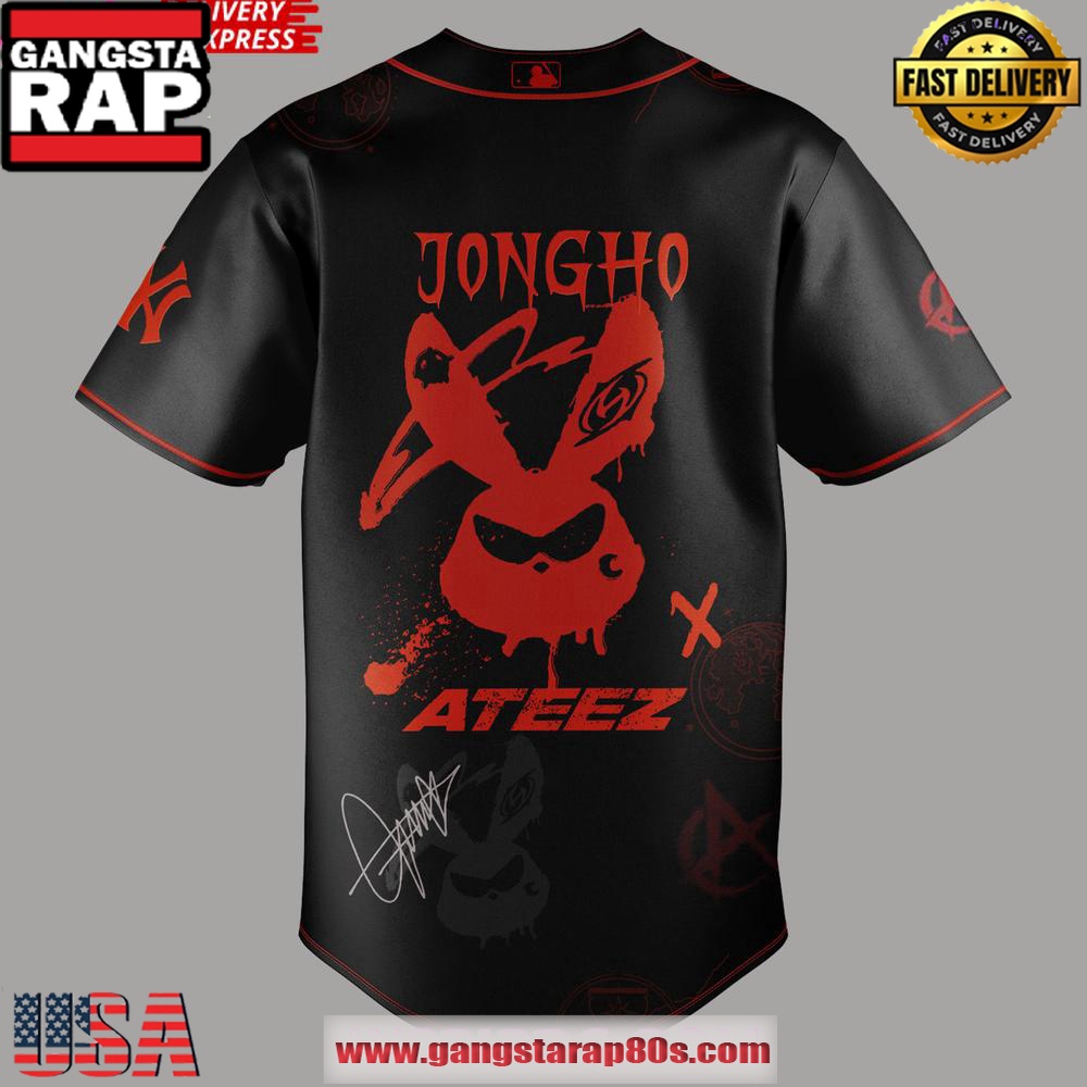 New York Yankees x Jongho BTS ATEEZ 2025 World Tour Baseball Jersey New York Yankees x Jongho BTS ATEEZ 2025 World Tour Baseball Jersey