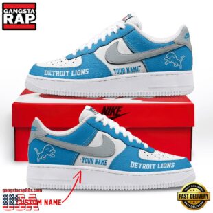 NFL Detroit Lions Limited Edition Personalized Air Force 1 Shoes Sneaker