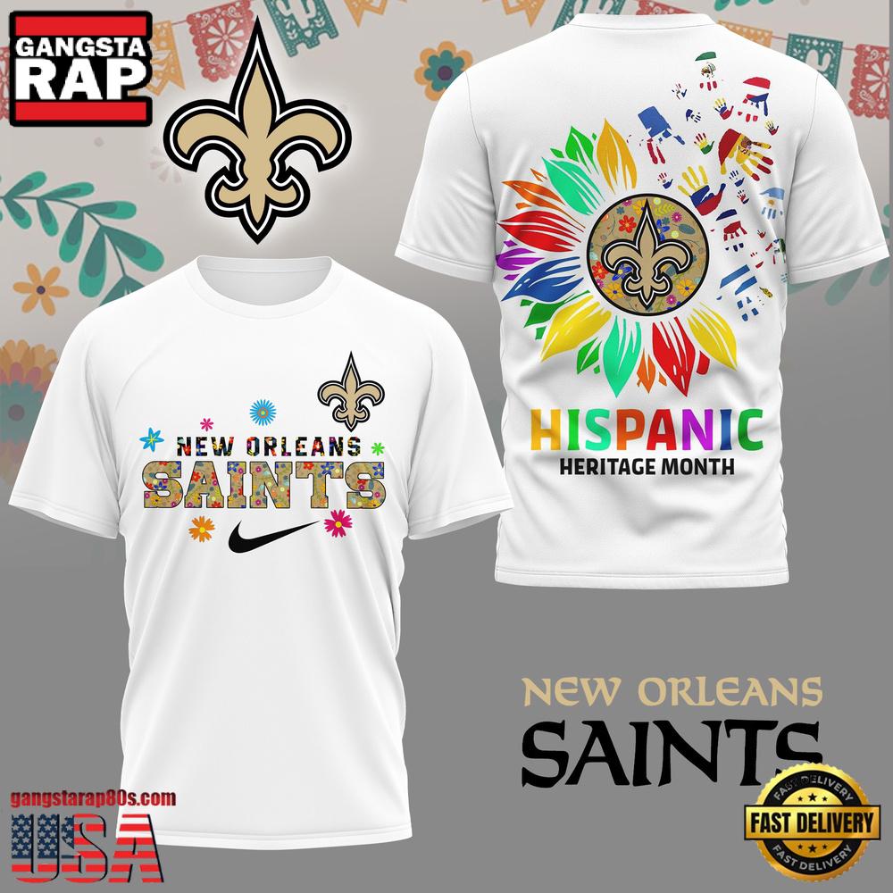 NFL New Orleans Saints Hispanic Heritage Month Unisex T-Shirt NFL New Orleans Saints Hispanic Heritage Month Unisex T-Shirt