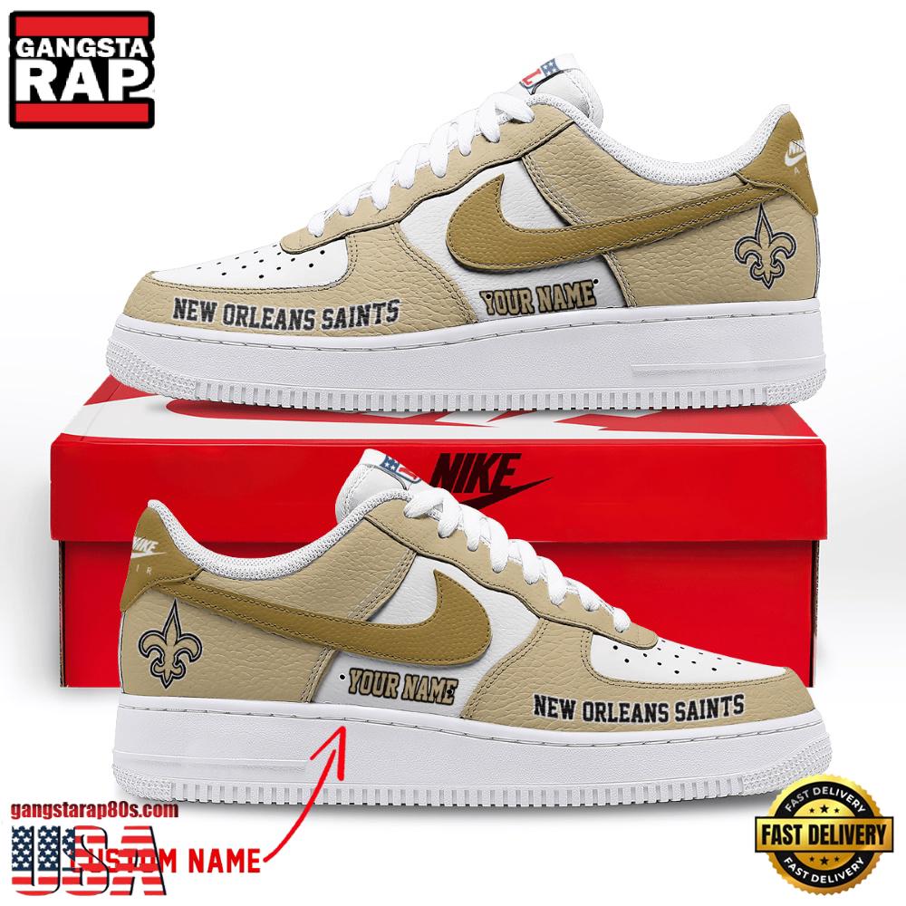NFL New Orleans Saints New Design Custom Air Force 1 Running Sneakers Shoes NFL New Orleans Saints New Design Custom Air Force 1 Running Sneakers Shoes