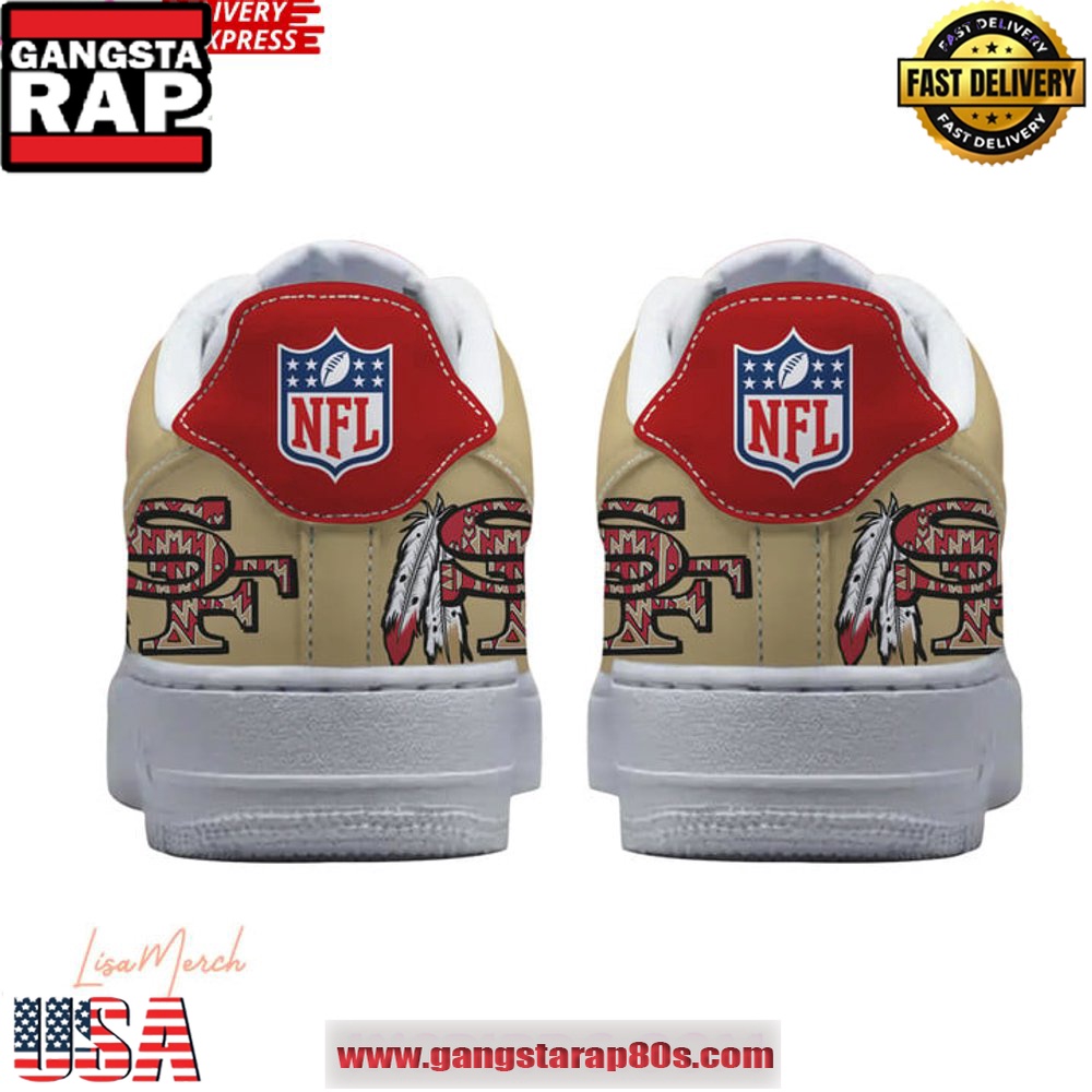 NFL San Francisco 49ers Gotta Jet Nike Air Force 1 Shoes Running Sneakers NFL San Francisco 49ers Gotta Jet Nike Air Force 1 Shoes Running Sneakers