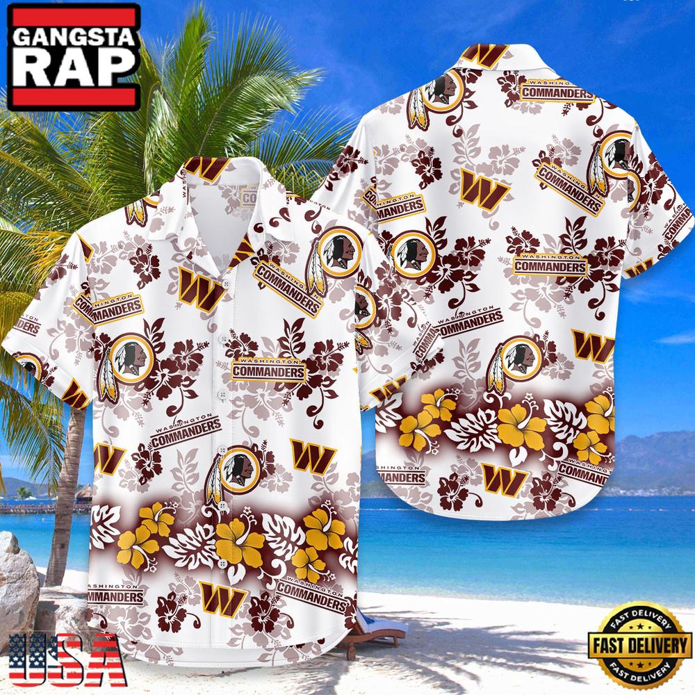 NFL Washington Commanders New Design Hot Summer Hawaiian Shirt NFL Washington Commanders New Design Hot Summer Hawaiian Shirt