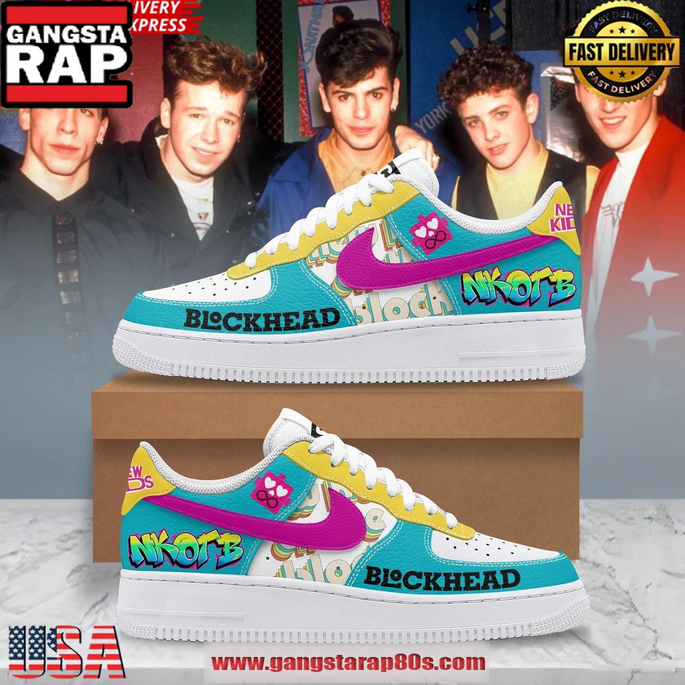 NKOTB Blockhead Limited Edition Air Force 1 Running Sneakers Shoes NKOTB Blockhead Limited Edition Air Force 1 Running Sneakers Shoes