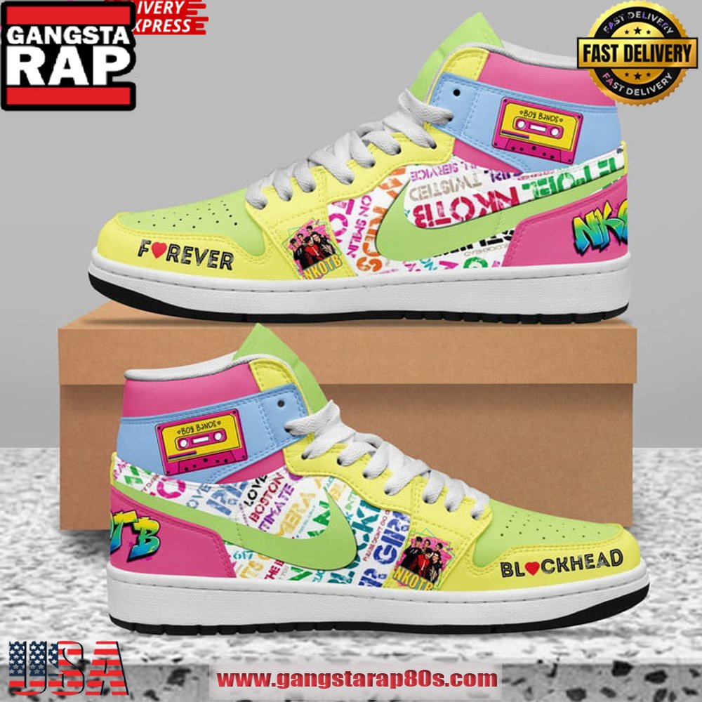 NKOTB Blockhead Limited Edition Air Jordan 1 Running Sneakers NKOTB Blockhead Limited Edition Air Jordan 1 Running Sneakers