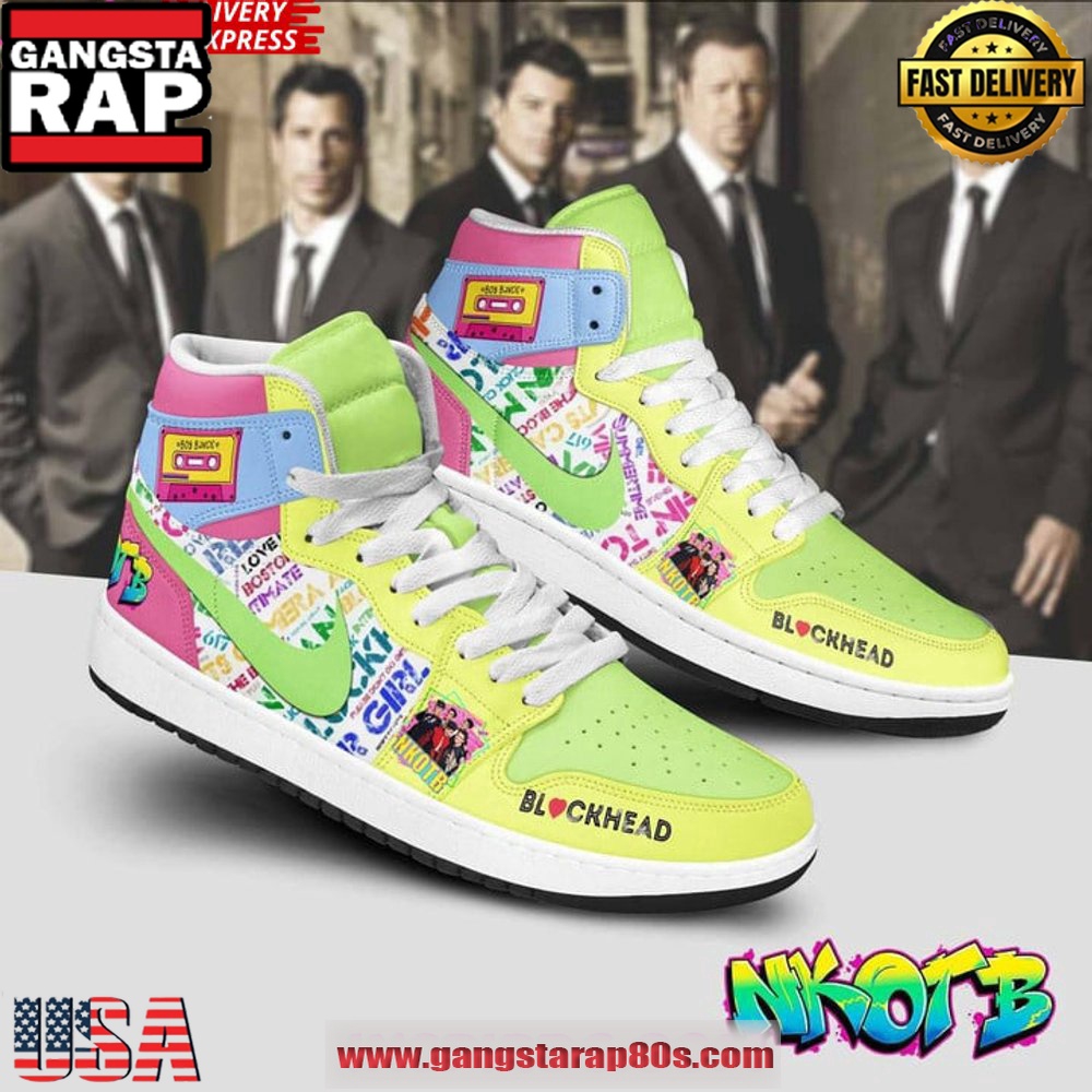 NKOTB Blockhead Limited Edition Air Jordan 1 Running Sneakers NKOTB Blockhead Limited Edition Air Jordan 1 Running Sneakers