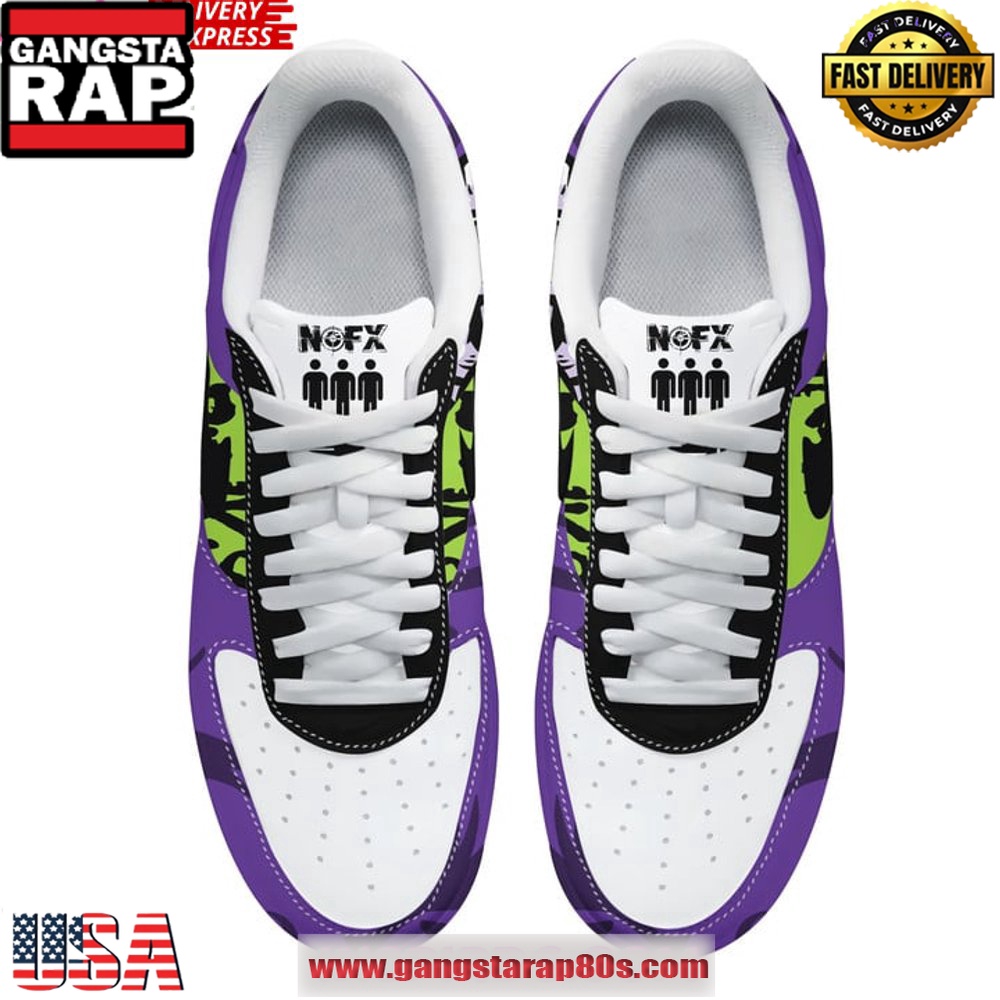 NOFX Band Limited Edition Air Force 1 Sneakers Shoes NOFX Band Limited Edition Air Force 1 Sneakers Shoes