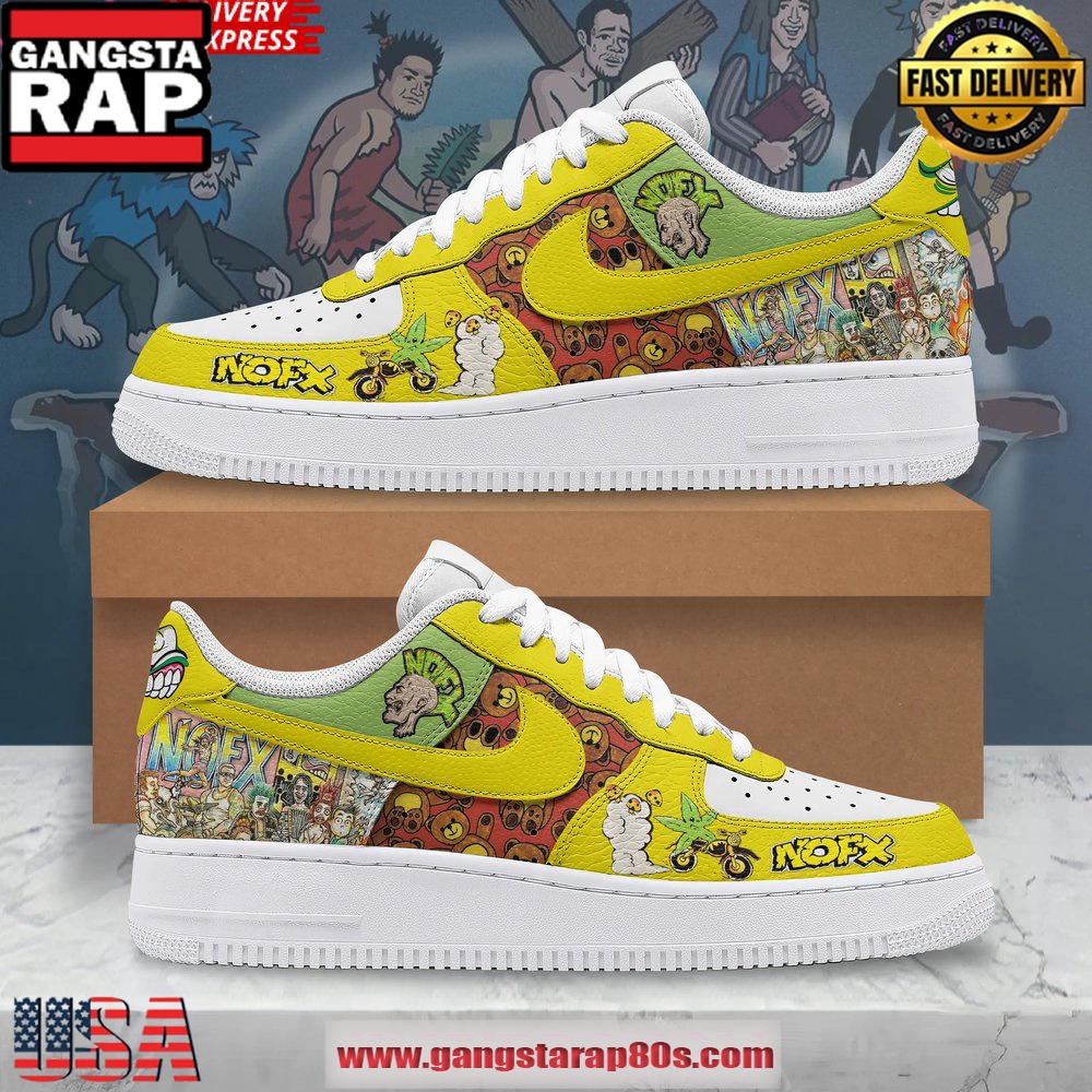 NOFX Band Special Edition Air Force 1 Running Sneakers Shoes NOFX Band Special Edition Air Force 1 Running Sneakers Shoes