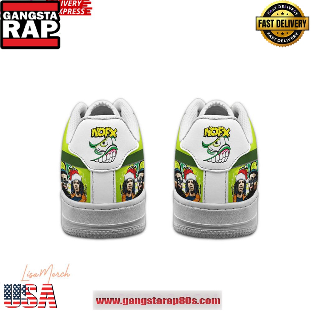 NOFX Merry Christmas Limited Edition Air Force 1 Running Sneakers Shoes NOFX Merry Christmas Limited Edition Air Force 1 Running Sneakers Shoes