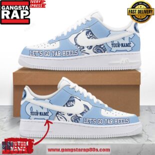 North Carolina Tar Heels Custom Nike Air Force 1 Running Sneakers Shoes