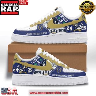 Notre Dame Fighting Irish College Football Playoff 2024-25 Air Force 1 Shoes Running Sneakers