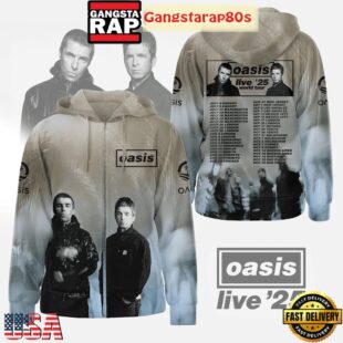 Oasis Live World Tour 2025 All Over Print Hoodie Shirt