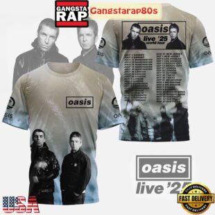 Oasis Live World Tour 2025 All Over Print Hoodie Shirt