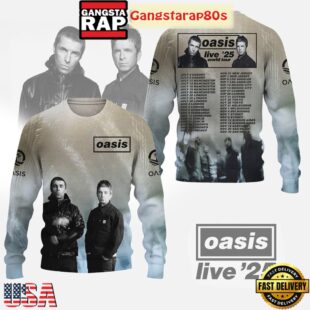 Oasis Live World Tour 2025 All Over Print Hoodie Shirt