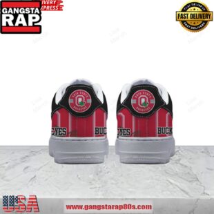 Ohio State Buckeyes Custom Nike Air Force 1 Running Sneakers Shoes