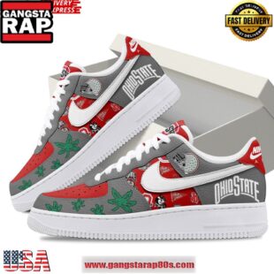 Ohio State Buckeyes Limited Edition Nike Air Force 1 Running Sneakers Shoes