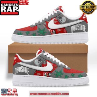 Ohio State Buckeyes Limited Edition Nike Air Force 1 Running Sneakers Shoes