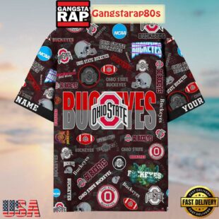 Ohio State Buckeyes Solgan Go Buckeyes True Fan Spirit Custom Name Aloha Hawaiian Shirt