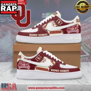 Oklahoma Sooners Boomer Limited Edition Nike Air Force 1 Running Sneakers Shoes