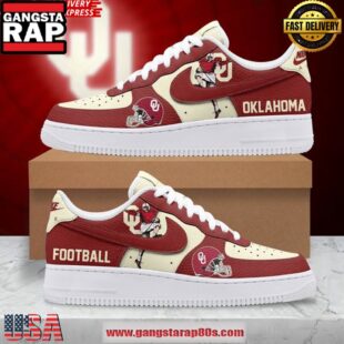 Oklahoma Sooners Football Limited Edition Nike Air Force 1 Running Sneakers Shoes