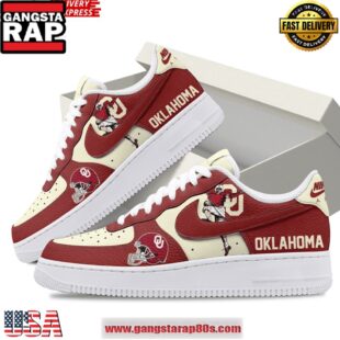 Oklahoma Sooners Football Limited Edition Nike Air Force 1 Running Sneakers Shoes