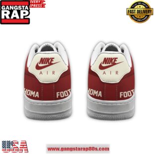 Oklahoma Sooners Football Limited Edition Nike Air Force 1 Running Sneakers Shoes