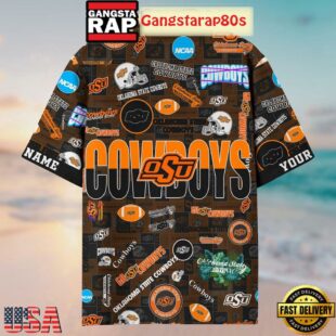 Oklahoma State Cowboys Solgan Go Cowboys True Fan Spirit Custom Name Aloha Hawaiian Shirt