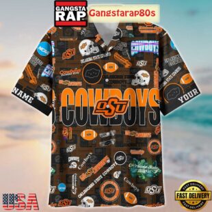 Oklahoma State Cowboys Solgan Go Cowboys True Fan Spirit Custom Name Aloha Hawaiian Shirt