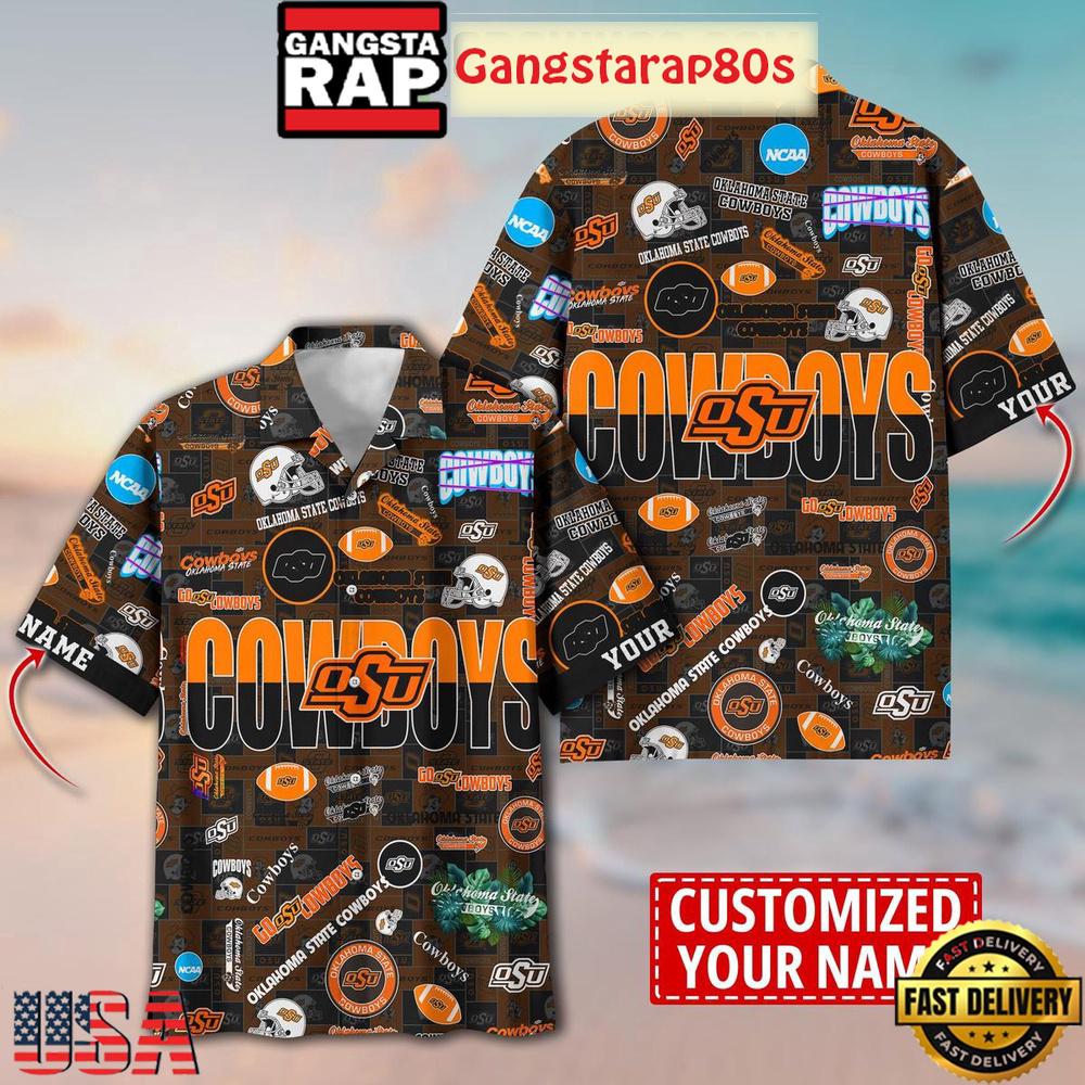 Oklahoma State Cowboys Solgan Go Cowboys True Fan Spirit Custom Name Aloha Hawaiian Shirt Oklahoma State Cowboys Solgan Go Cowboys True Fan Spirit Custom Name Aloha Hawaiian Shirt