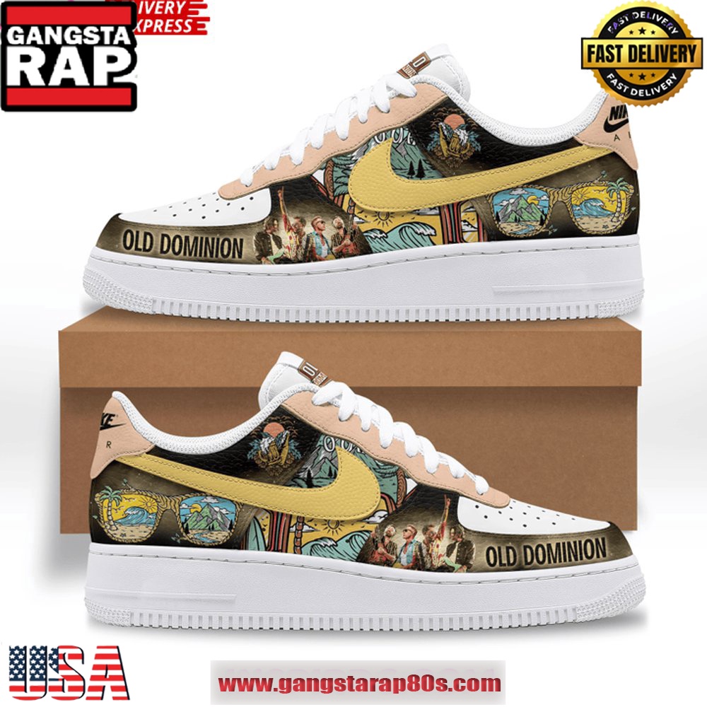 Old Dominion Limited Edition Air Force 1 Running Sneakers Shoes Old Dominion Limited Edition Air Force 1 Running Sneakers Shoes