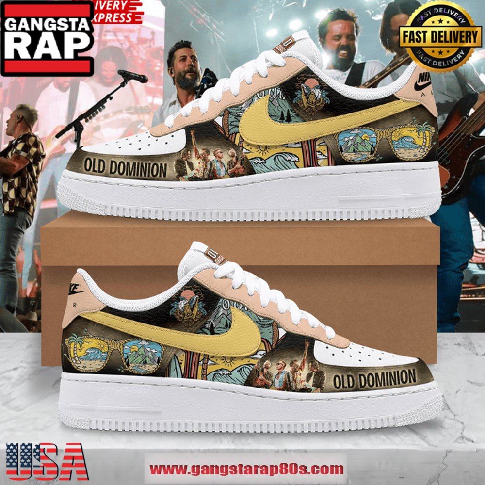 Old Dominion Limited Edition Air Force 1 Running Sneakers Shoes Old Dominion Limited Edition Air Force 1 Running Sneakers Shoes