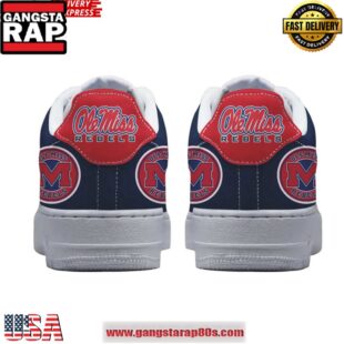 Ole Miss Rebels Hotty Toddy Nike Air Force 1 Running Sneakers Shoes