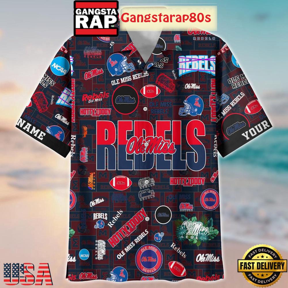 Ole Miss Rebels Solgan Hotty Toddy True Fan Spirit Custom Name Aloha Hawaiian Shirt Ole Miss Rebels Solgan Hotty Toddy True Fan Spirit Custom Name Aloha Hawaiian Shirt