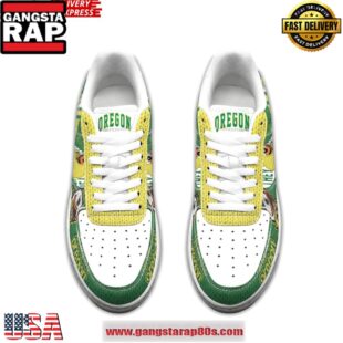 Oregon Ducks Around & Find Out Limited Edition Air Force 1 Running Sneakers
