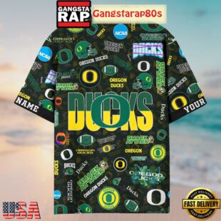 Oregon Ducks Solgan Quack Attack True Fan Spirit Custom Name Aloha Hawaiian Shirt