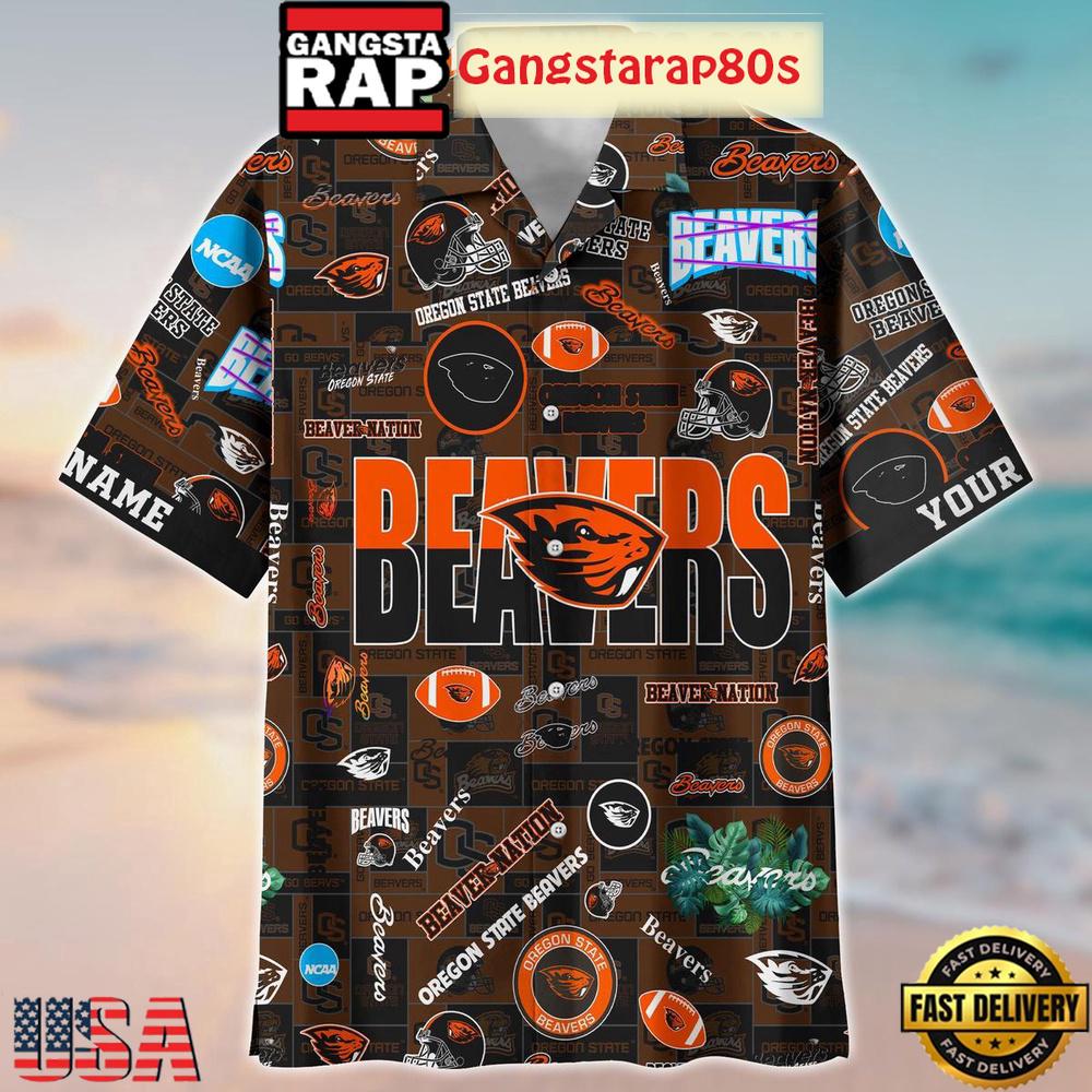 Oregon State Beavers Solgan Bearver Nation True Fan Spirit Custom Name Aloha Hawaiian Shirt Oregon State Beavers Solgan Bearver Nation True Fan Spirit Custom Name Aloha Hawaiian Shirt